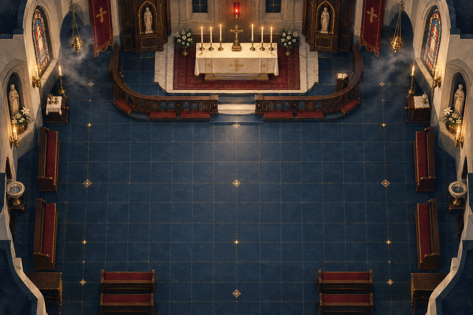 Original illustrated overhead sanctuary